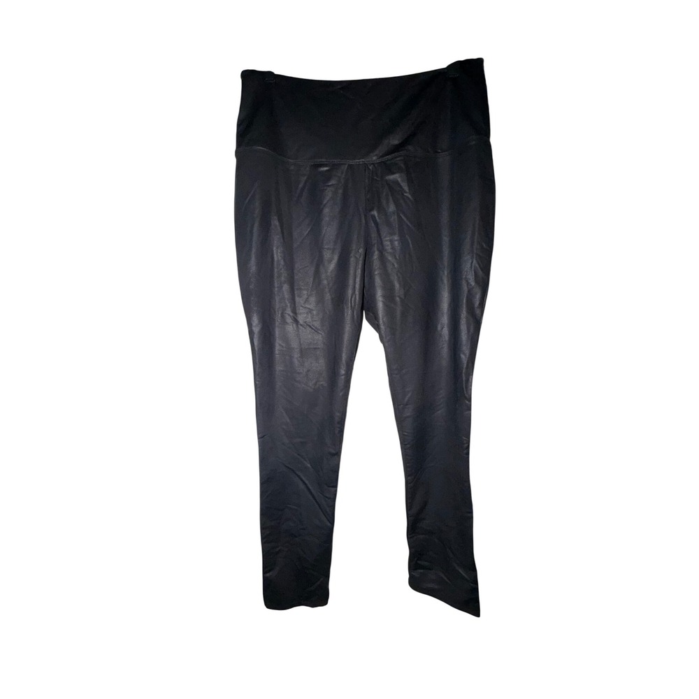Rachel Zoe Faux Leather Leggings Womens XL Black Excellent High Waisted‎ Stretch